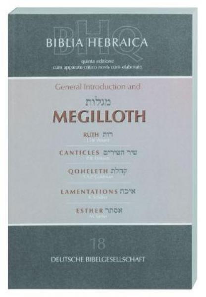 Všeobecný úvod a Megilloth, BHQ, č. 18