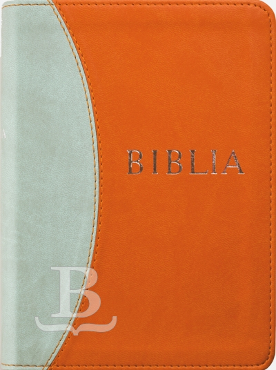 Biblia maďarská, revidovaný preklad, štandardný formát, prešívaná, oranžová