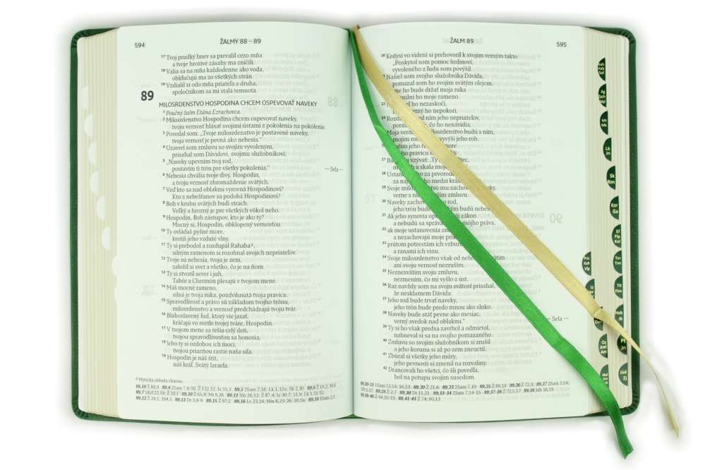 Biblia, ekumenický preklad, edícia SLOVO, 2020, zelená, s indexmi