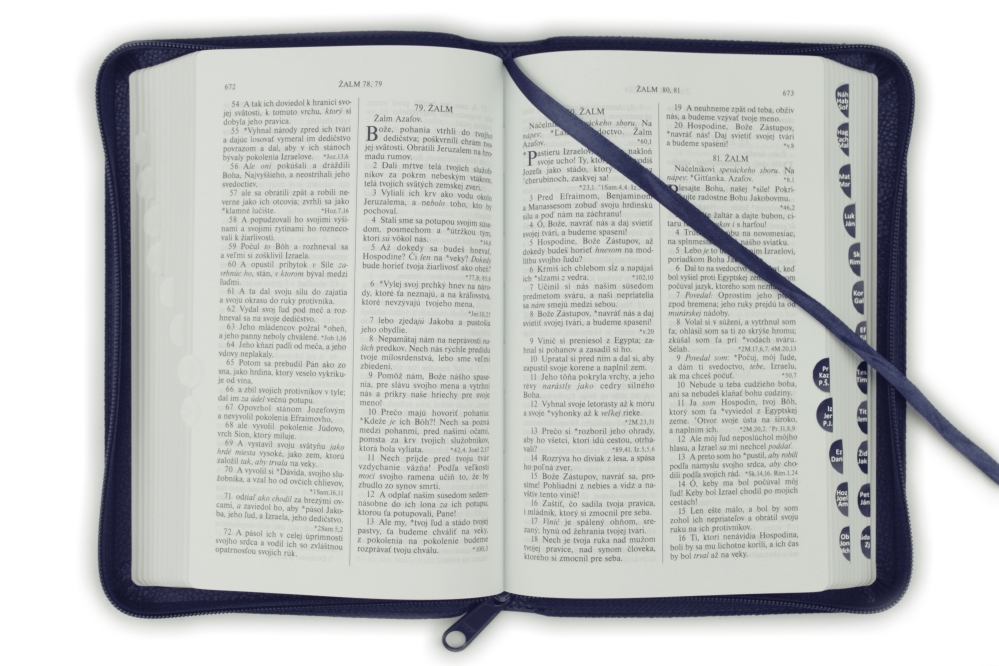 Biblia, Roháčkov preklad, 2020, tmavomodrá, so zipsom, s indexmi