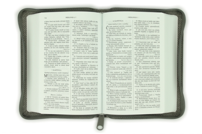 Biblia, Roháčkov preklad, 2020, vreckový formát, sivá, so zipsom