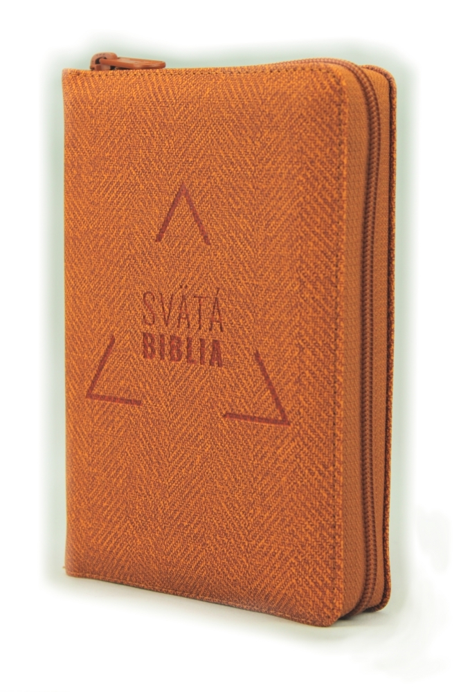 Biblia, Roháčkov preklad, 2020, vreckový formát, oranžová, so zipsom