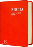 Biblia slovenská, rímskokatolícka, vrecková, oranžová farba