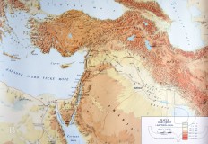 Biblická mapa nástenná, nelaminovaná – Starý Orient v dobe Starého zákona (mapa I)